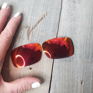 Oakley vervangende glazen paar carter rode zonnebril met vierkante glazen oem