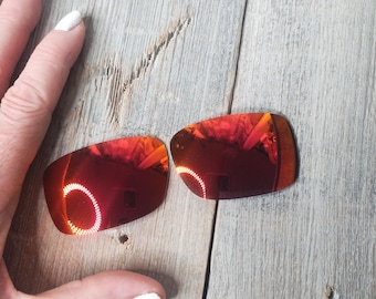 oakley replacement lenses pair crankcase red squared lens sunglasses oem