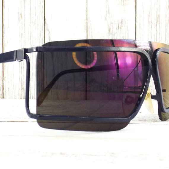 sunglasses vintage shield sunglasses | oversized … - image 1