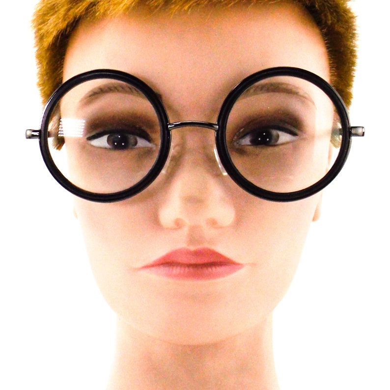 90s fake eyeglasses clear lens glasses oversize round Etsy