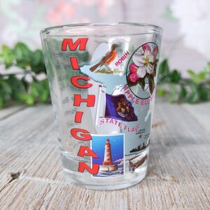 Michigan Schnapsglas Zustand Souvenir Sammlerstück