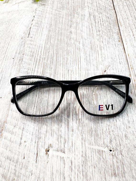 Square Cat-Eye Eyeglass Frames: Black Glasses 56[… - image 6