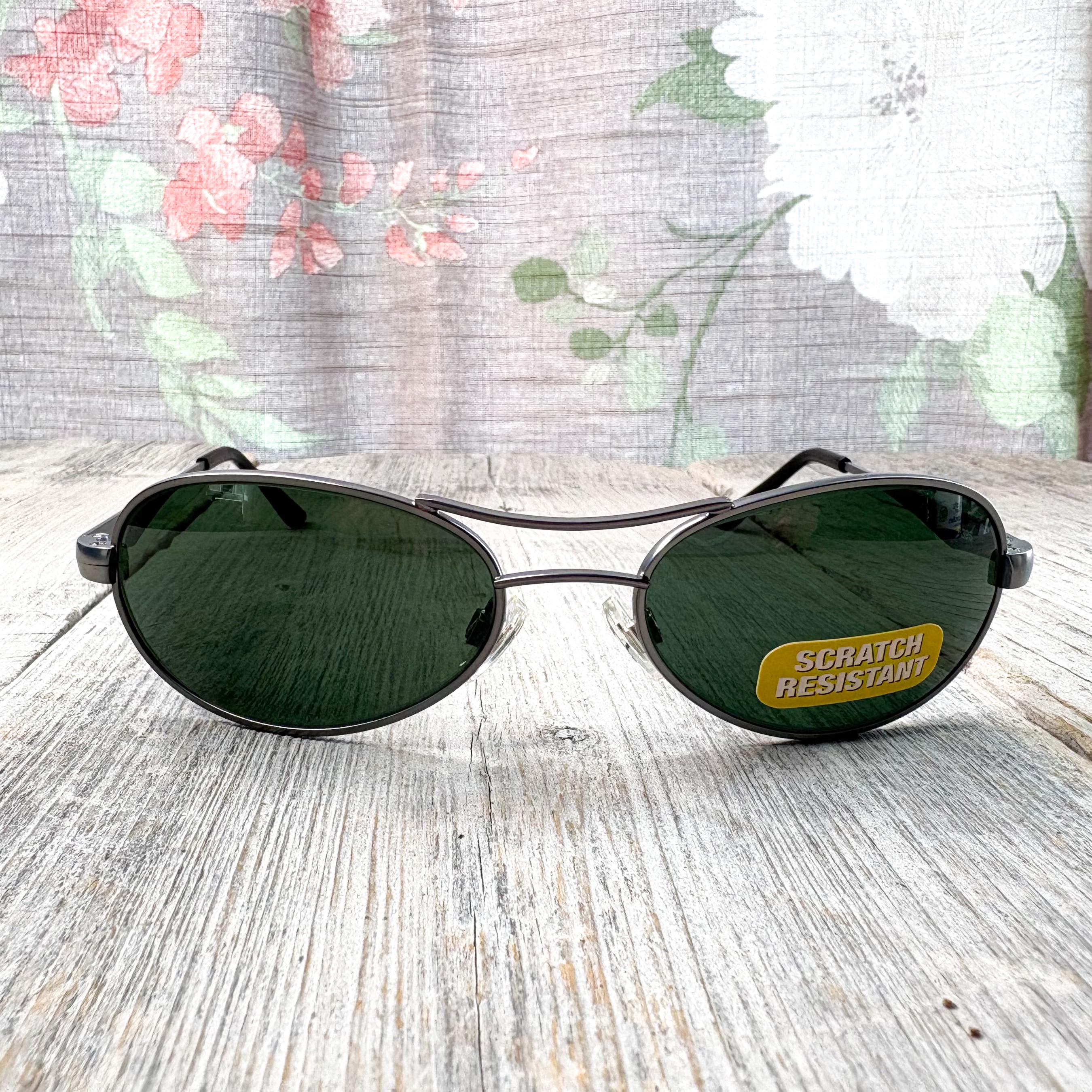 1990s Oval Sunglasses Solar-x Uv Protection Silver or Black  display picture 1