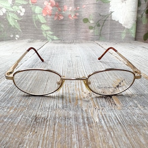 kids eyeglass frames only 38[]17//125 light gold tortoise oval eyeglasses child/children/boy/girl glasses nos/vintage/deadstock prescription
