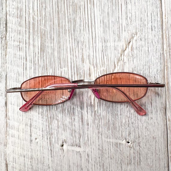 Vintage Metal Frame Sunglasses: Silver Pink or Gu… - image 4