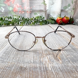 Montures de lunettes bleues multi-or clair uniquement des lunettes de vue grandes lunettes rondes accessoires de mode des années 90 lunettes de vue unisexe