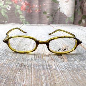 kids eyeglass frames only 42[]18/142 clear green tortoise glasses vintage/deadstock child/children/boy/girl eyeglasses prescription eyewear