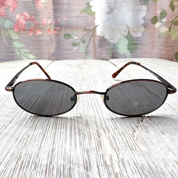 Vintage Metal Frame Sunglasses: Copper Unisex UV … - image 1