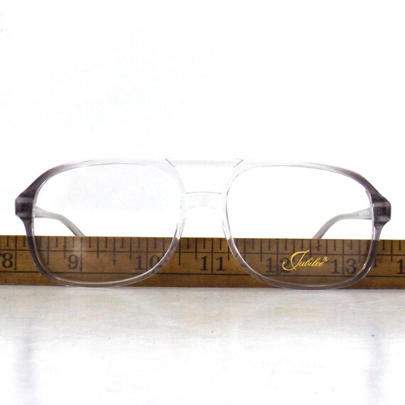 vintage NOS 80s square double bridge eyeglasses a… - image 5