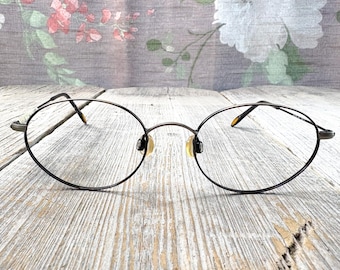 Monturas de gafas redondas vintage: Bronce Unisex Deadstock Eyewear (51[]18/140)