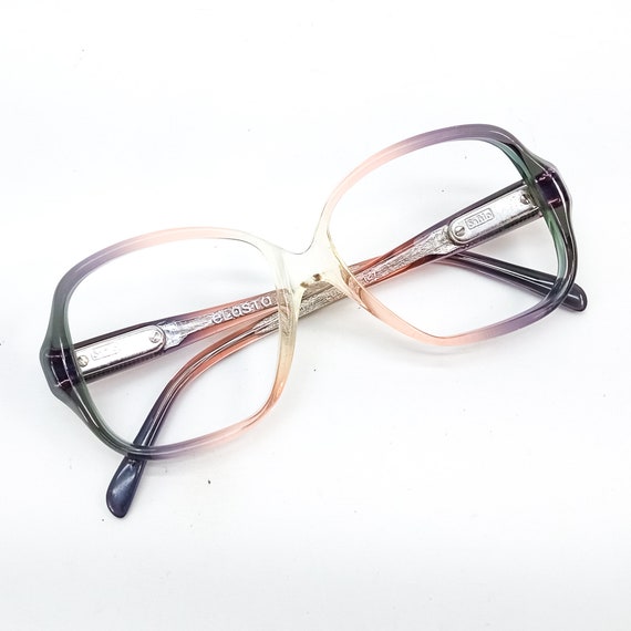 60s glasses vintage eyeglasses | square/round eye… - image 1