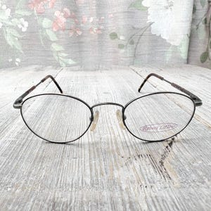 eyeglasses frames only 47[]19/135 round pewter tortoise eyeglasses unisex/men/women glasses deadstock/vintage/nos prescription eyewear
