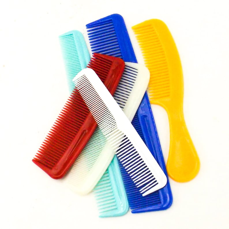 Vintage 70s hair comb unbreakable plastic comb Etsy