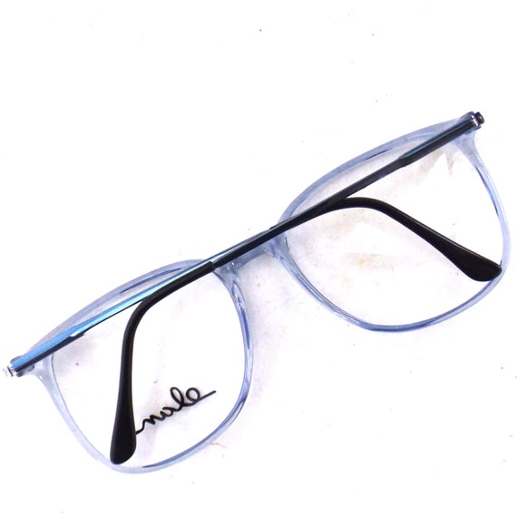 vintage oversized square eyeglasses slate blue vi… - image 6