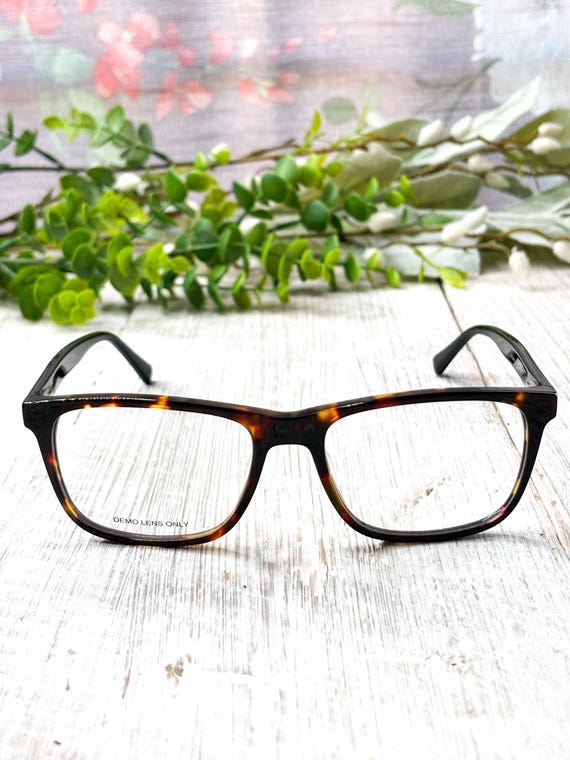 Big Square Tortoise-Shell Eyeglass Frames: 56[]18… - image 3