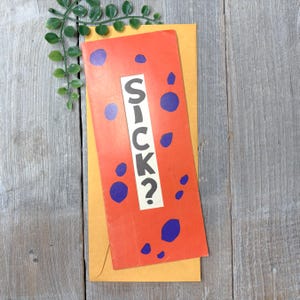 Tarjeta de felicitación para que te mejores pronto, mis mejores deseos para alguien que está enfermo y quiere unos días libres, krazy kut kards, divertido/humor/tonto/broma