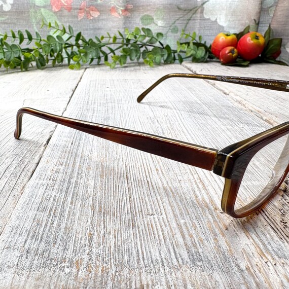 Vintage Rectangle Eyeglass Frames: Matte Brown To… - image 2