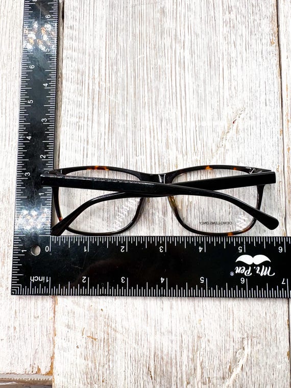 Square Dark Tortoise-Shell Eyeglass Frames: Y2K V… - image 5