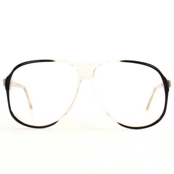 Ontslag nemen man Overeenkomstig met Bril vintage pilotenbril doorzichtig plastic met zwarte - Etsy België
