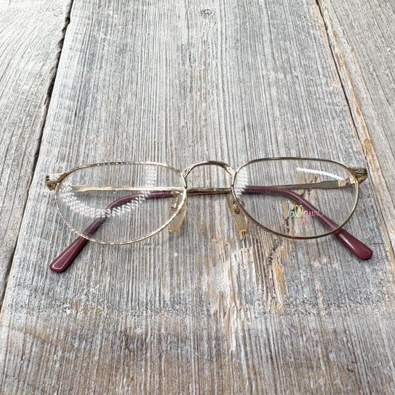 Vintage Light Gold Eyeglass Frames: 1990s Unisex … - image 6