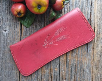 Red Eyeglass Case: Mid-Century Modern Sunglasses Holder