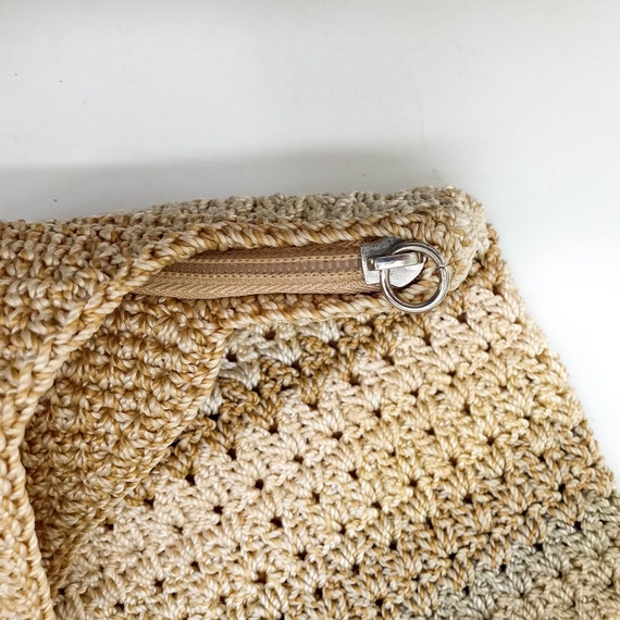 vintage THE SAK purse, beige woven purse, crochet… - image 7