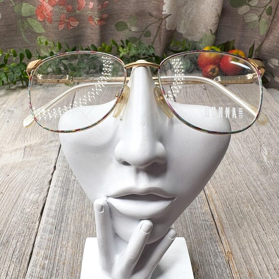 Oversized Round Eyeglass Frames: Pink Multi Matte… - image 4