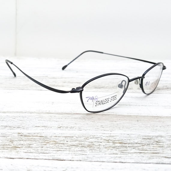 1990s glasses vintage eyeglasses | small oval/rec… - image 1