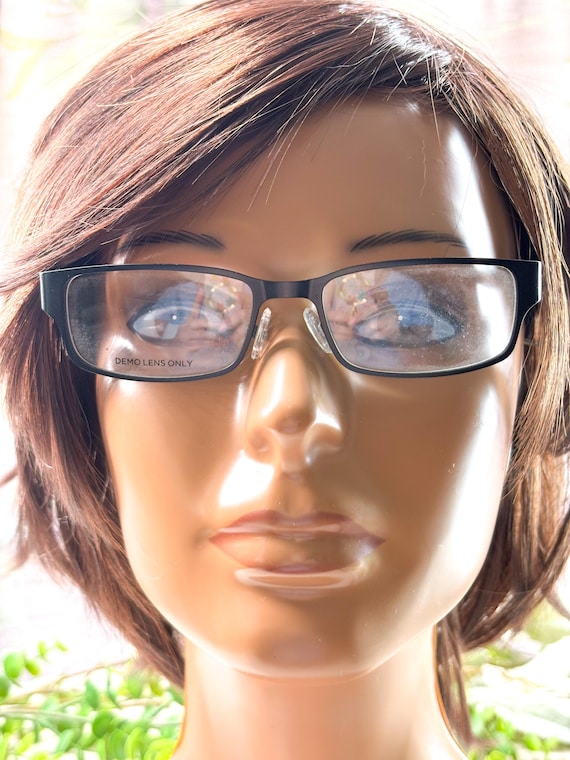 Black Rectangular Metal Eyeglasses: Prescription … - image 2
