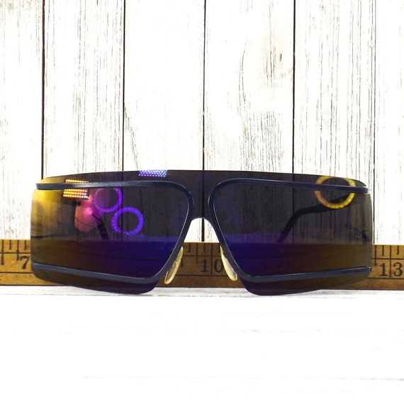 sunglasses vintage shield sunglasses | oversized … - image 6