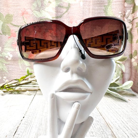 Tortoise-Shell Wrap-Around Sunglasses - image 4