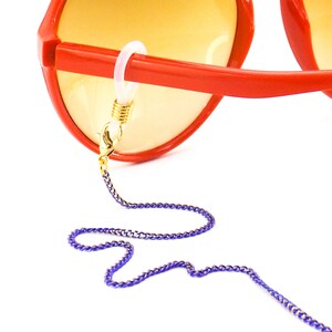 minimalist eyeglass chain necklace for glasses women | colorful eyeglass chain gold | earbuds loop chain | sunglasses holder