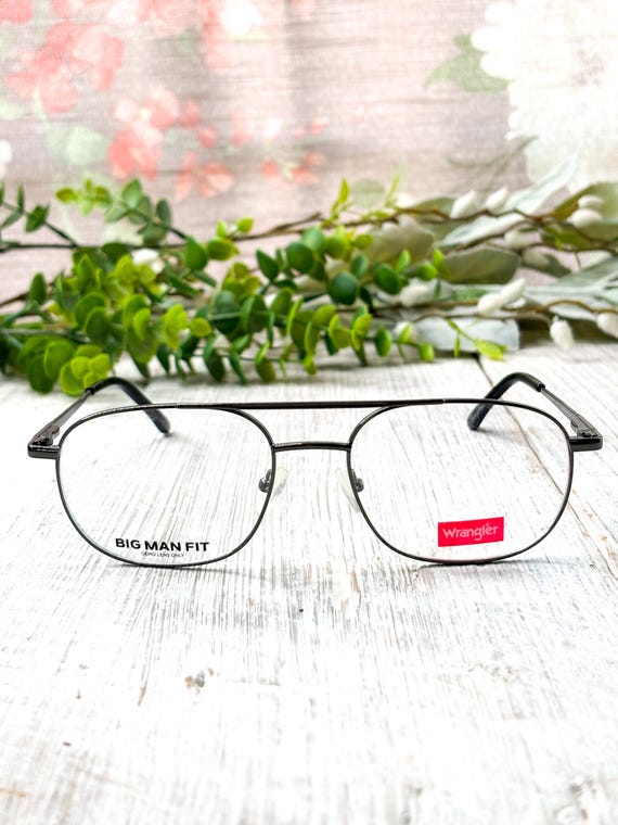 Oversized Square Aviator Eyeglass Frames: Gunmeta… - image 3
