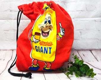 vintage beach towel in a bag Schwebel's Bread mascot Toast cotton by hilasal