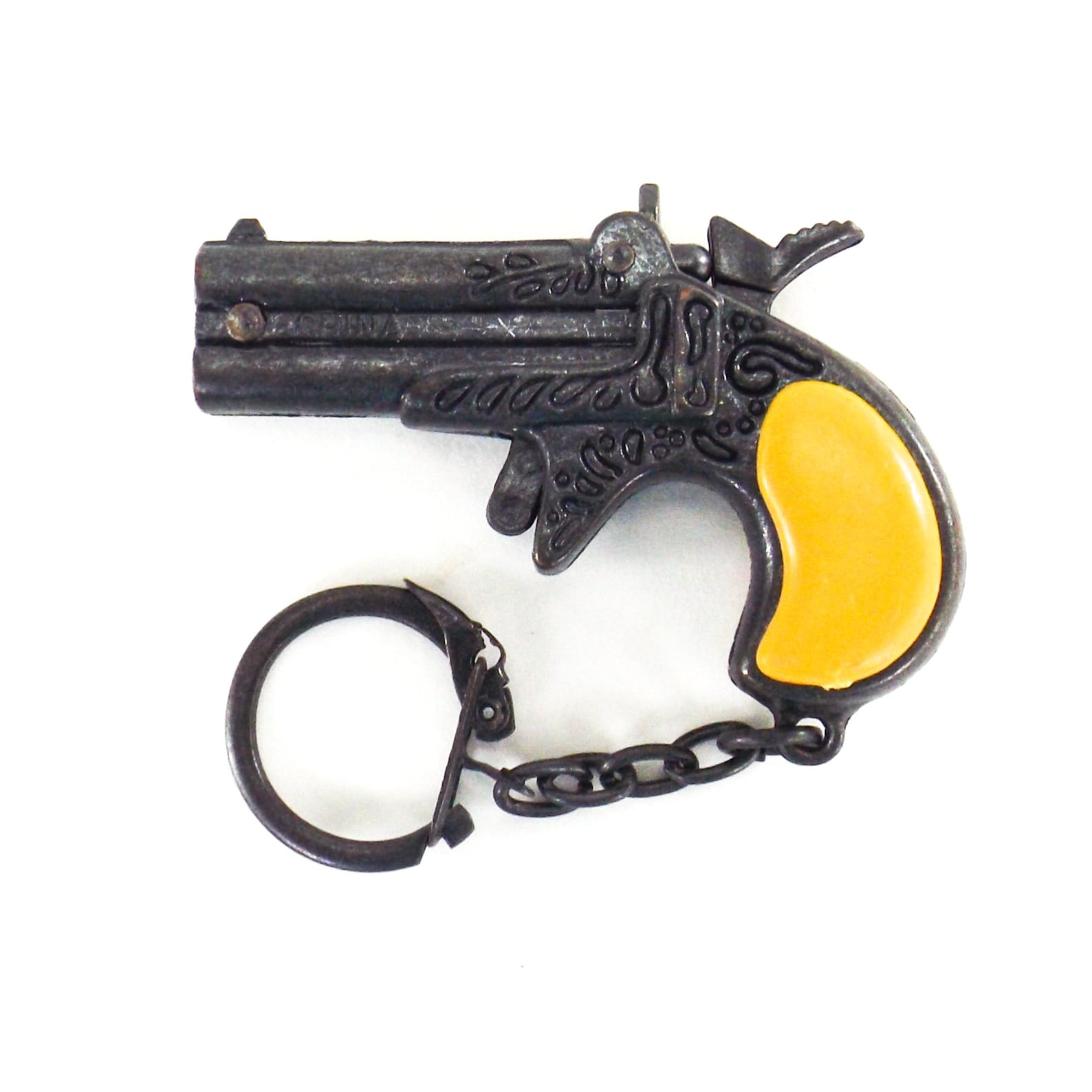 Revolver cap gun keychain miniature gun vintage 80s NOS Etsy