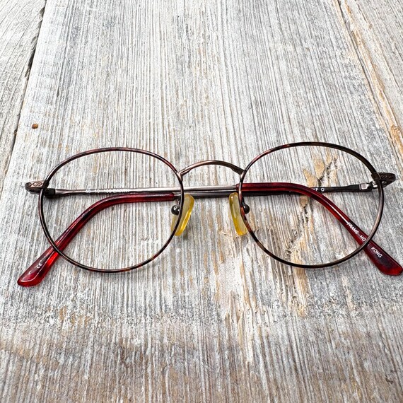Vintage Copper Round Eyeglass Frames: 1990s Unise… - image 6