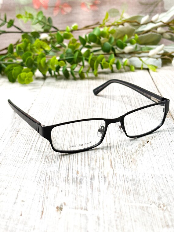 Small Black Rectangular Eyeglass Frames: 48[]16-1… - image 1