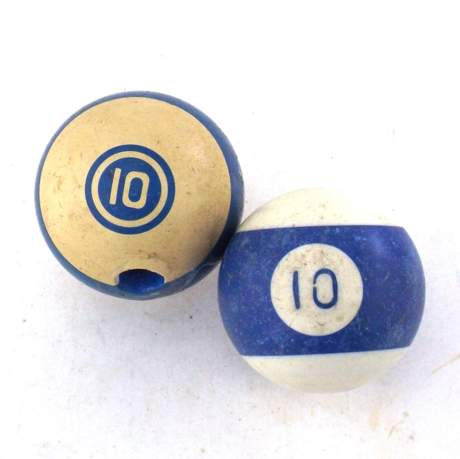 Blue stripe number 10 single pool ball vintage billiard ball Etsy