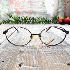 Brillengestell nur 52[]16/135 metallic mauve lila runde Metallbrille Damen Brille Nos/Vintage/Deadstock Brille Brillengestell Vintage 90s