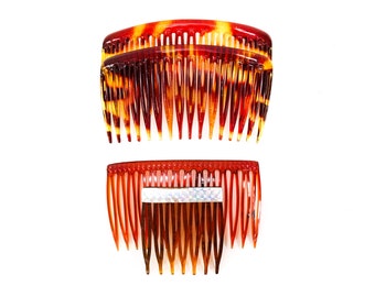 retro side hair comb vintage accessories tortoise shell goody usa