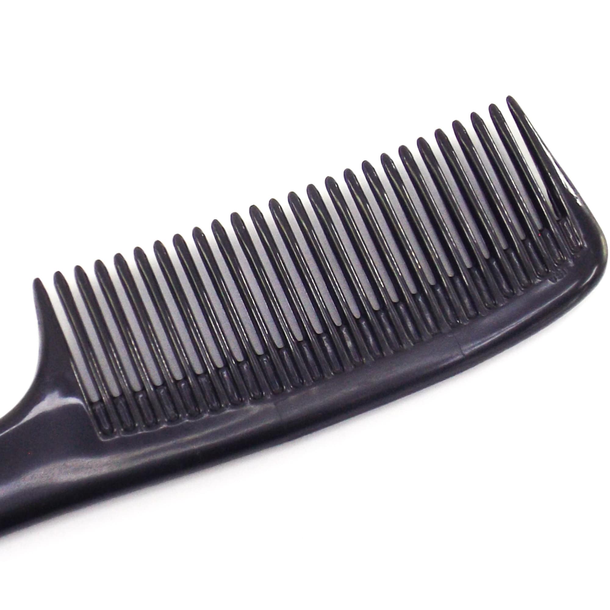上質な櫛です 大きな黒いプラスチックの櫛 NOS ヴィンテージの壊れない櫛