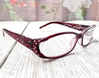 Rectangular Reading Glasses Purple Women's Readers