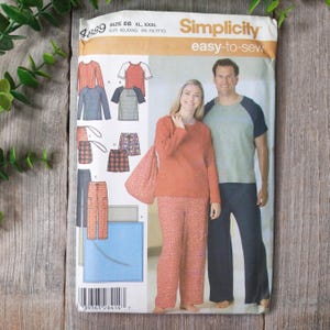 loungewear sewing pattern unisex/men/women pajamas sleep shirt/pants/shorts cozy blanket or bag size bb small/medium/large/xl/xxl/xxxl