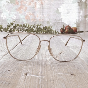gold round eyeglass frames only 1990s accessories eyeglasses unisex/men/women glasses 90s fashion accessory deadstock vintage prescription