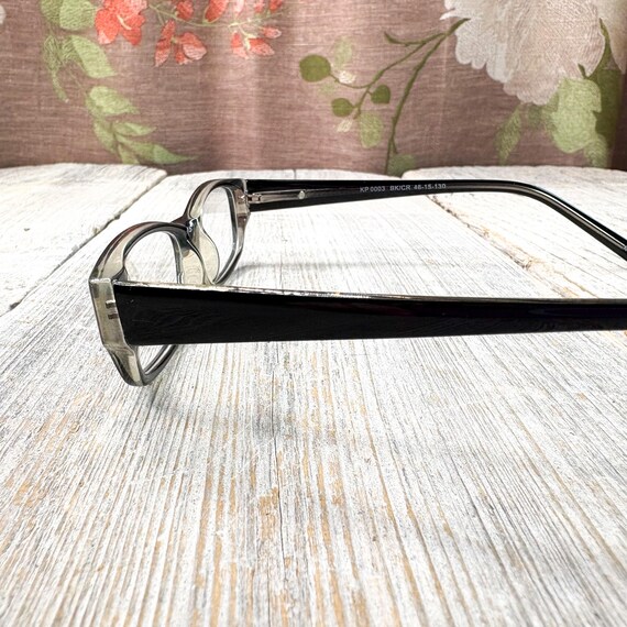 Kids Rectangle Eyeglass Frames: Black & Clear Vin… - image 3