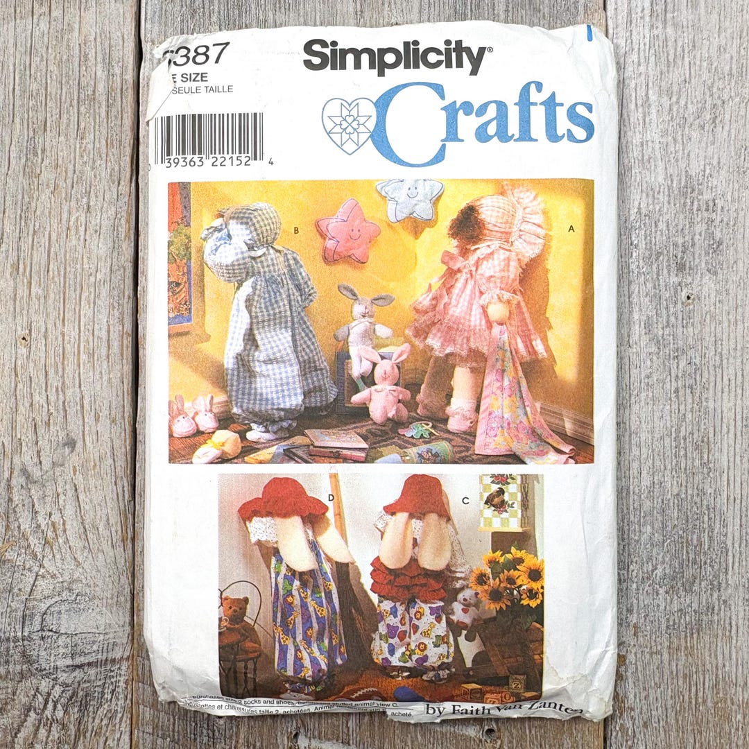 Simplicity Crafts Sewing Pattern 8387 Crying Corner Dolls Little Girl ...