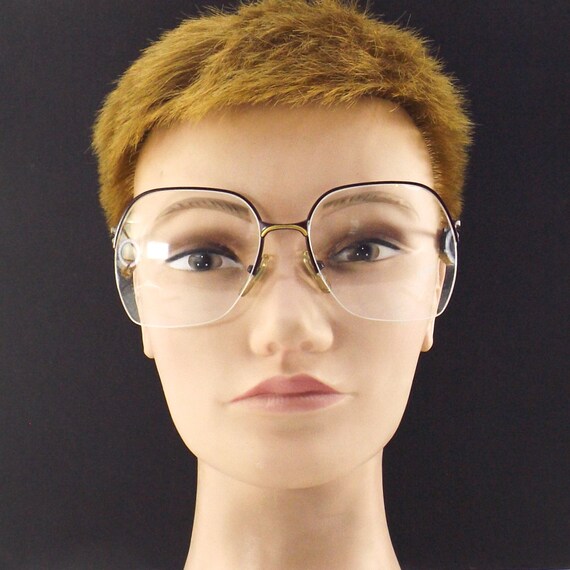 NOS 80s vintage rimless eyeglasses | oversized sq… - image 7
