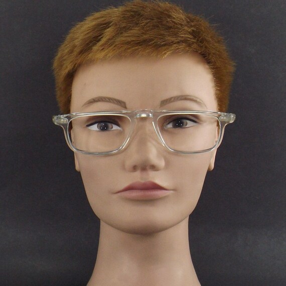 vintage crystal clear reading eye glasses plastic… - image 4