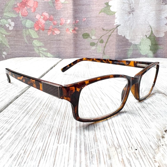 Rectangular Reading Glasses Tortoise-Shell Unisex… - image 1