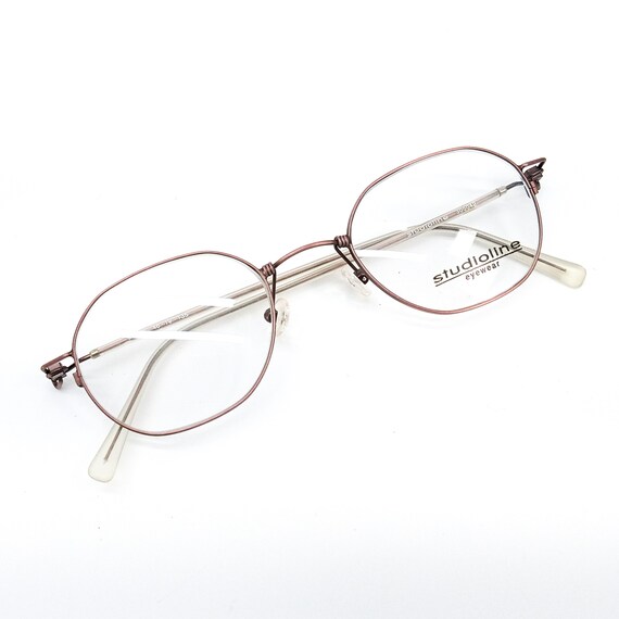 90s large round/octagon eyeglasses vintage eye gl… - image 4